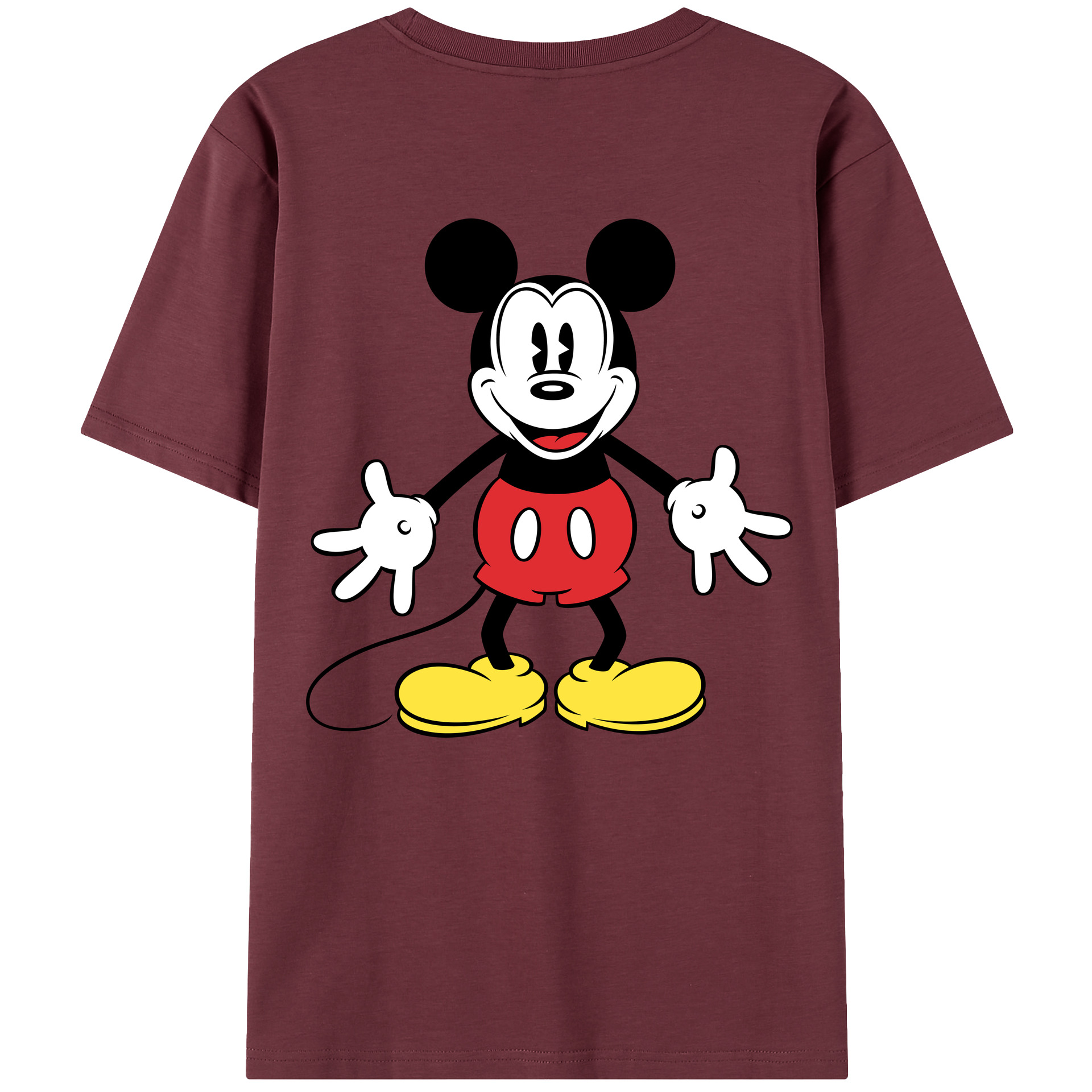 （画像用） ミッキーマウス Mickey Mouse 綿100％半袖Tシャツ（背面プリント）